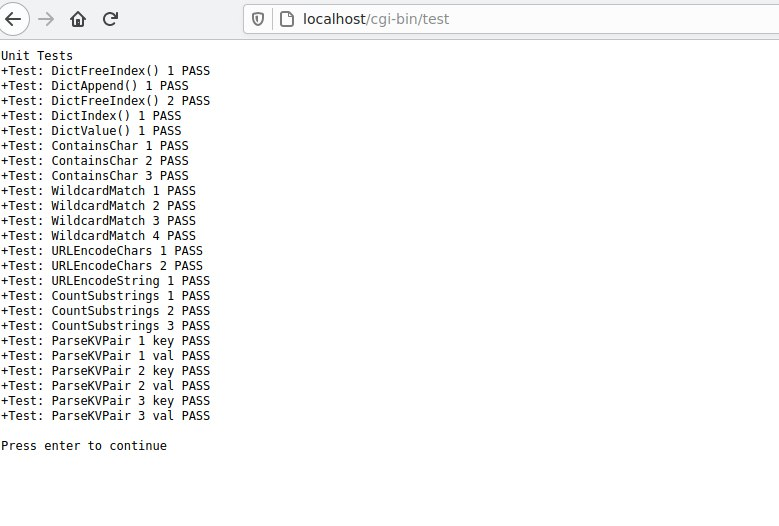 A browser displaying unit tests run inside of QBONAS